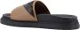 Fendi Iconische Logo Slide Sandalen met Platte Zool Brown Heren - Thumbnail 3