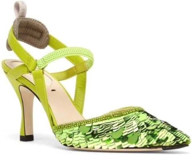 Fendi Elegante Decollete Schoenen voor Vrouwen Green Dames