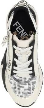 Fendi Flow Leren Sneakers Zwart Wit Multicolor Heren