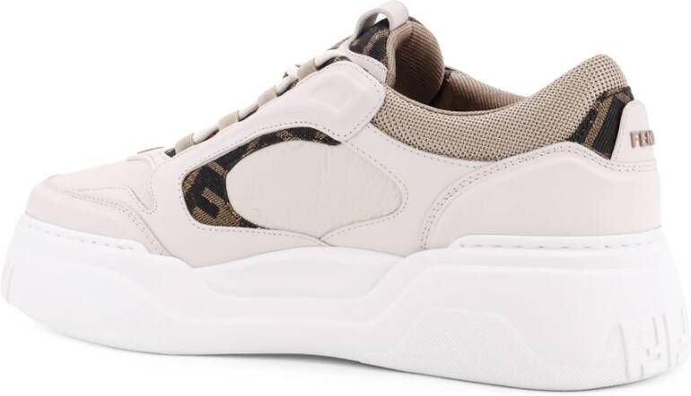 Fendi Force Low-Top Leren Sneakers White Heren