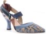 Fendi Geborduurde Slingback met Trekkinghaaksluiting Blue Dames - Thumbnail 2