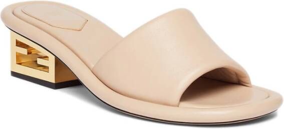 Fendi Heeled Mules Roze Dames