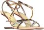 Fendi Hoge Hak Logo Sandalen Yellow Dames - Thumbnail 3