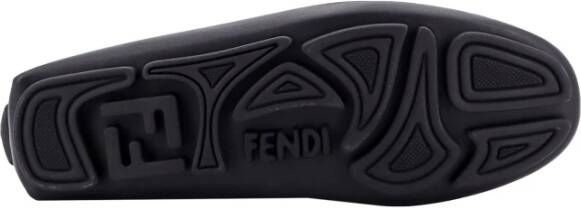 Fendi Jacquard Eclissi Leren Loafer Black Heren