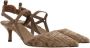 Fendi Jacquard Slingback Hakken Brown Dames - Thumbnail 2