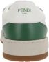 Fendi Lage leren sneakers in wit en groen White Heren - Thumbnail 3