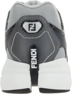 Fendi Lage Sneakers in Grijs Mesh Multicolor Heren