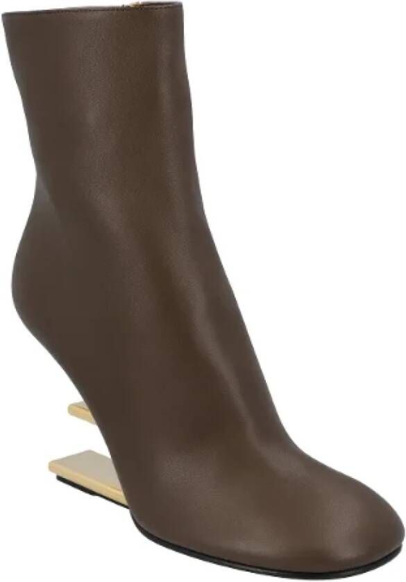 Fendi Leather boots Brown Dames