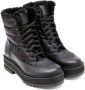 Fendi Leren Enkellaarzen Ski Stijl Black Dames - Thumbnail 4