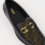 Fendi Leren Instaploafers met Metalen Detail Black Heren - Thumbnail 5