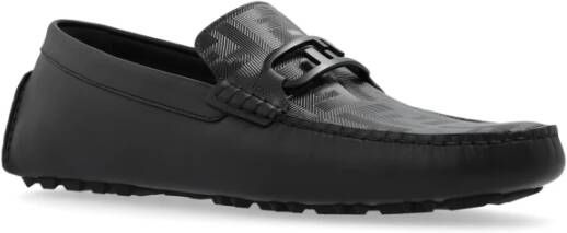 Fendi Leren mocassins Black Heren