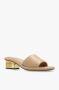 Fendi Slip-On Baguette Mules Beige Dames - Thumbnail 6