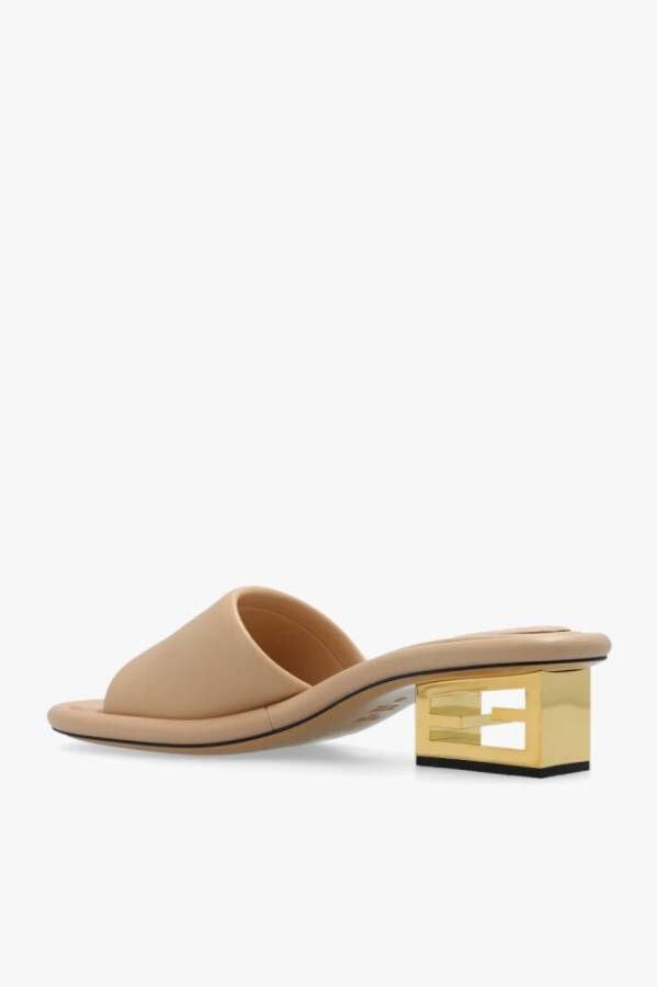 Fendi Leren muilen Beige Dames