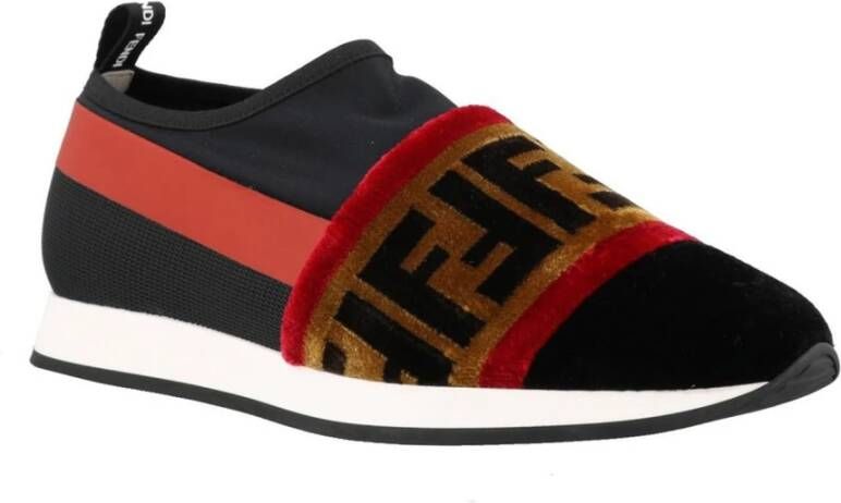 Fendi Logo Slip-On Sneakers Black Dames