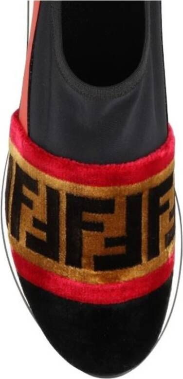 Fendi Logo Slip-On Sneakers Black Dames