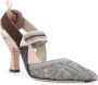 Fendi Mesh Slingback met FF Borduurwerk Blue Dames - Thumbnail 2