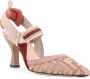 Fendi Mesh Slingback met FF Borduurwerk Pink Dames - Thumbnail 2