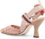 Fendi Mesh Slingback met FF Borduurwerk Pink Dames - Thumbnail 3