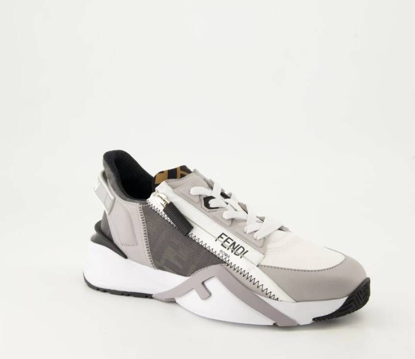 Fendi Moderne Grijze Flow Sneakers Gray Dames