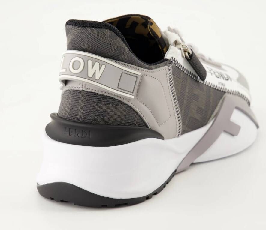 Fendi Moderne Grijze Flow Sneakers Gray Dames