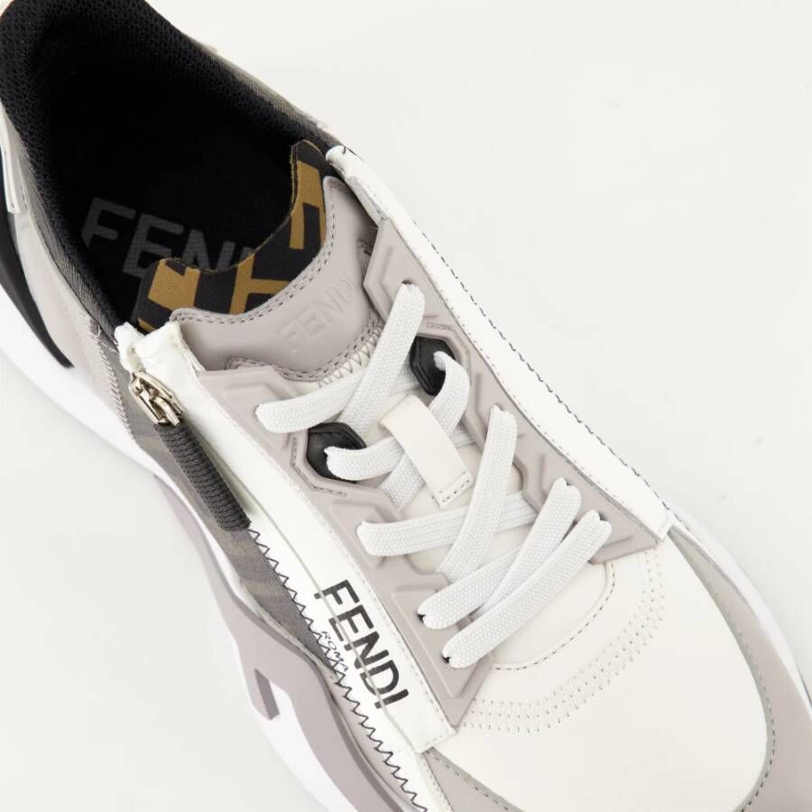 Fendi Moderne Grijze Flow Sneakers Gray Dames