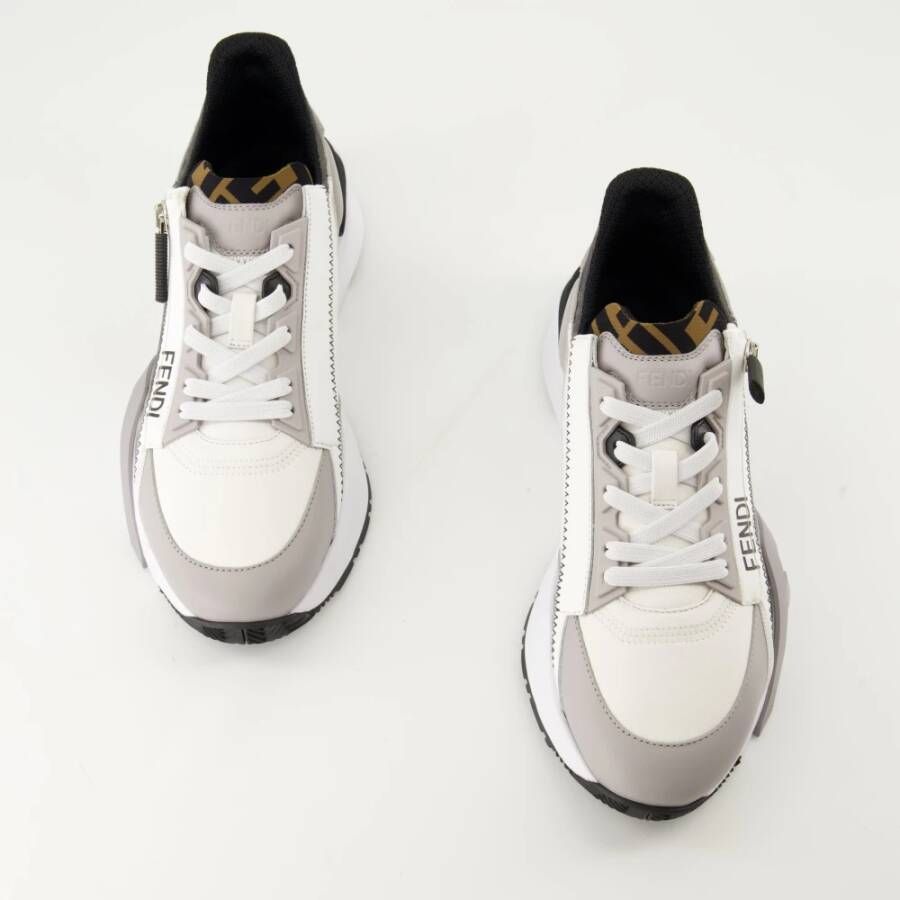 Fendi Moderne Grijze Flow Sneakers Gray Dames