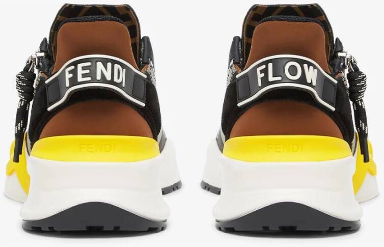 Fendi MultiColour Slip-On Sneakers met Golvende Zool Multicolor Heren