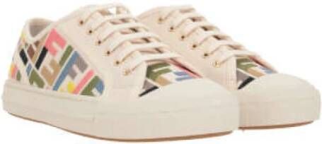 Fendi Multikleur Jacquard Lage Sneakers Multicolor Dames