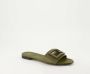 Fendi Platte Baguette Sandalen in Khaki Green Dames - Thumbnail 2