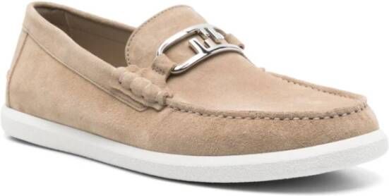 Fendi Platte schoenen met merkzool Beige Heren