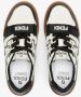 Fendi Zwarte Leren Sneakers met Witte Details Zwart Dames - Thumbnail 4