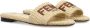 Fendi Slippers & Mules Raffia Signature Slipper in beige - Thumbnail 3