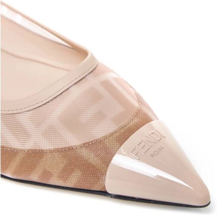 Fendi Roze Mesh Ballet Flats Pink Dames