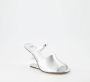 Fendi Beeldhouw Hiel Leren Slippers Gray Dames - Thumbnail 2