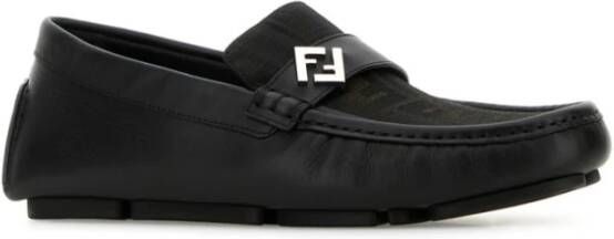 Fendi Sfumato Driver Tess Leren Schoenen Black Heren