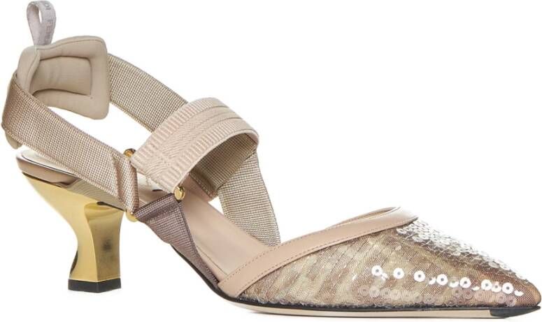 Fendi Stijlvolle hoge hak Colibrì Rete FF Beige Dames