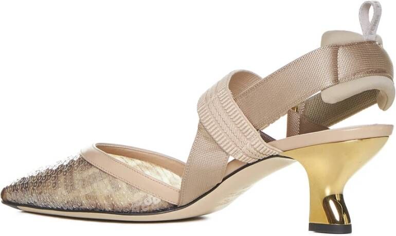 Fendi Stijlvolle hoge hak Colibrì Rete FF Beige Dames