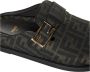 Fendi Bruin Leren FF Band Sandalen Brown Dames - Thumbnail 4