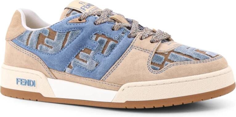 Fendi Suede Sneakers met FF Inzetstukken Multicolor Dames