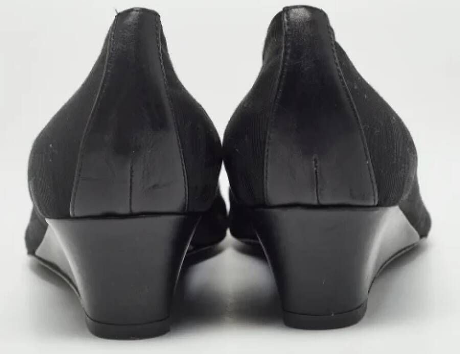 Fendi Vintage Pre-owned Canvas heels Black Dames