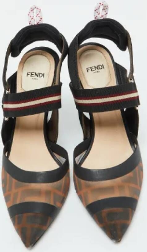 Fendi Vintage Pre-owned Canvas heels Black Dames