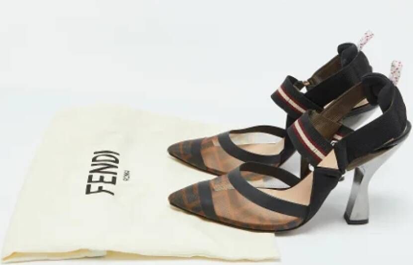 Fendi Vintage Pre-owned Canvas heels Black Dames