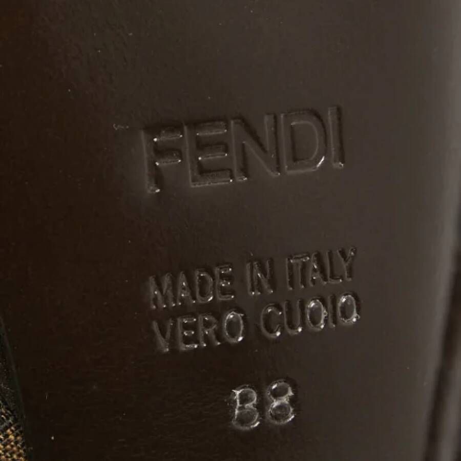 Fendi Vintage Pre-owned Canvas heels Brown Dames