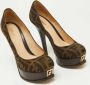 Fendi Vintage Pre-owned Canvas heels Brown Dames - Thumbnail 4