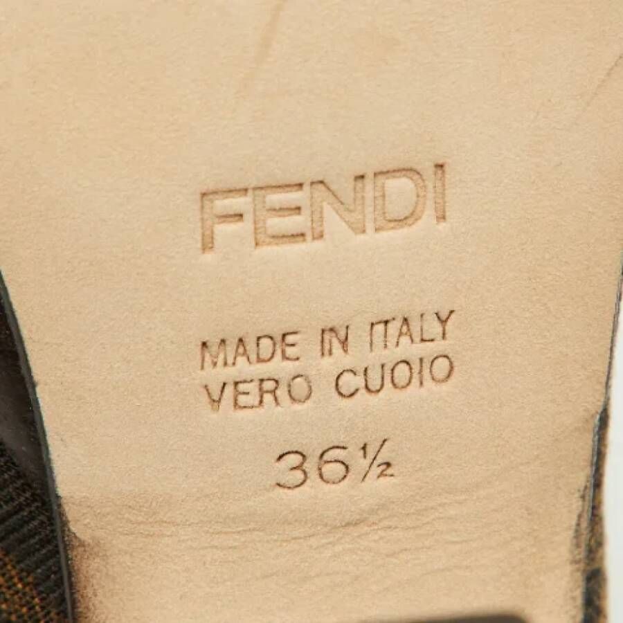 Fendi Vintage Pre-owned Canvas heels Brown Dames