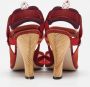 Fendi Vintage Pre-owned Canvas heels Red Dames - Thumbnail 5