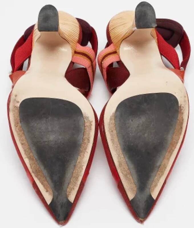 Fendi Vintage Pre-owned Canvas heels Red Dames