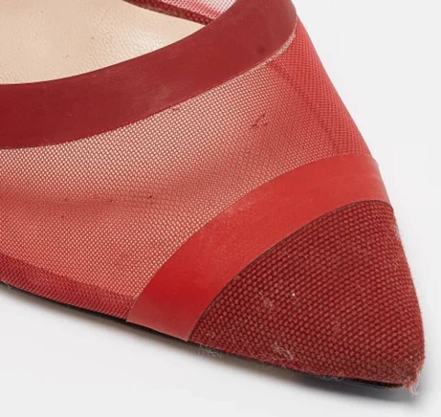 Fendi Vintage Pre-owned Canvas heels Red Dames