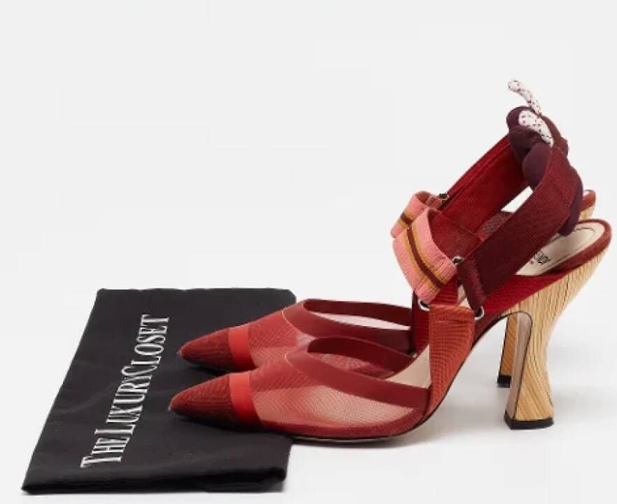 Fendi Vintage Pre-owned Canvas heels Red Dames