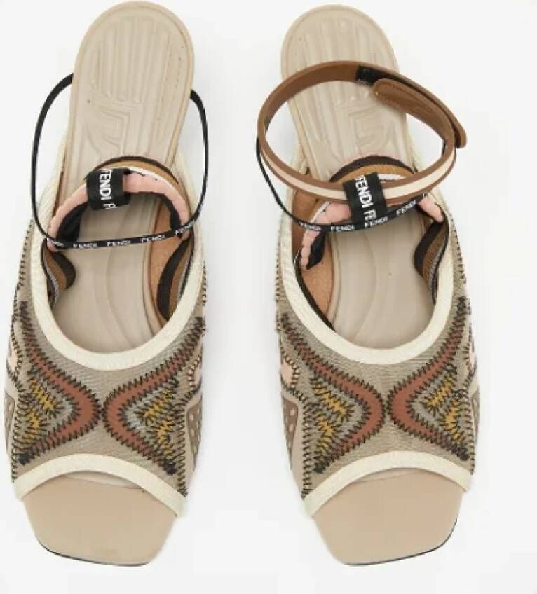 Fendi Vintage Pre-owned Canvas sandals Multicolor Dames